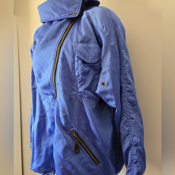 NILS Vintahe Ski Wear Lightweight Blue 3/4 Zip-Up Jacket - Picture 3 of 14